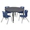 Regency Tables > Height Adjustable > Round Table & Chair Sets, 48 W, 48 L, 23-34 H, Grey TB48RNDGYAPBK45NV - alternate 1